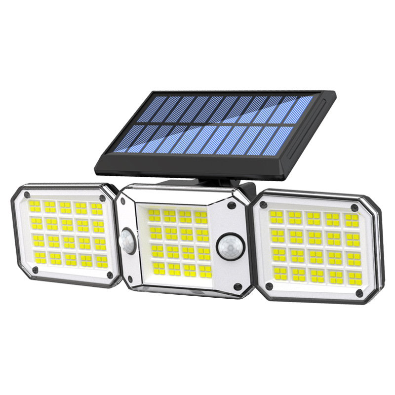 224-led-solar-außenstrahler Mit Bewegungsmelder, Ip65-sicherheitsbeleuchtung, Wasserdichte Gartenleuchte Für Einfahrt, Tor Und Terrasse