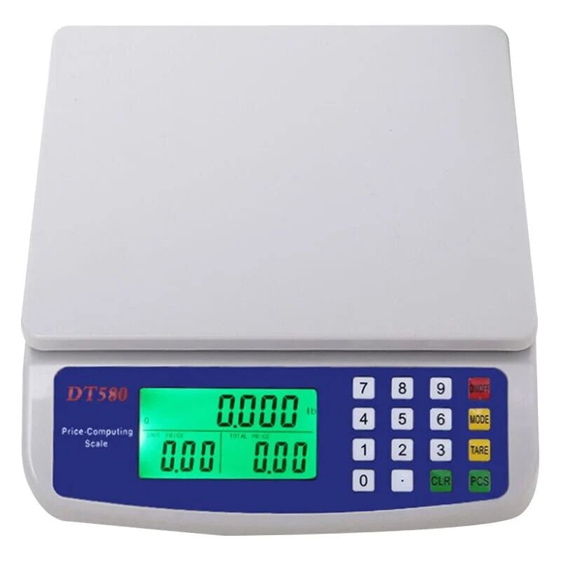 Elektronische Küchenwaage (30 Kg), Grammgenau, Digitale Lebensmittelwaage Mit Lcd-display, Netzteil (6 V) Nicht Im Lieferumfang Enthalten, Kapazität: 30 Kg/1 G
