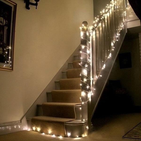 22 M Lange Led-lichterkette, 200 Leds, Warmweiß, Eu-stecker, 8 Beleuchtungsmodi, Für Die Innen- Und Außendekoration Von Hochzeiten Und Gärten