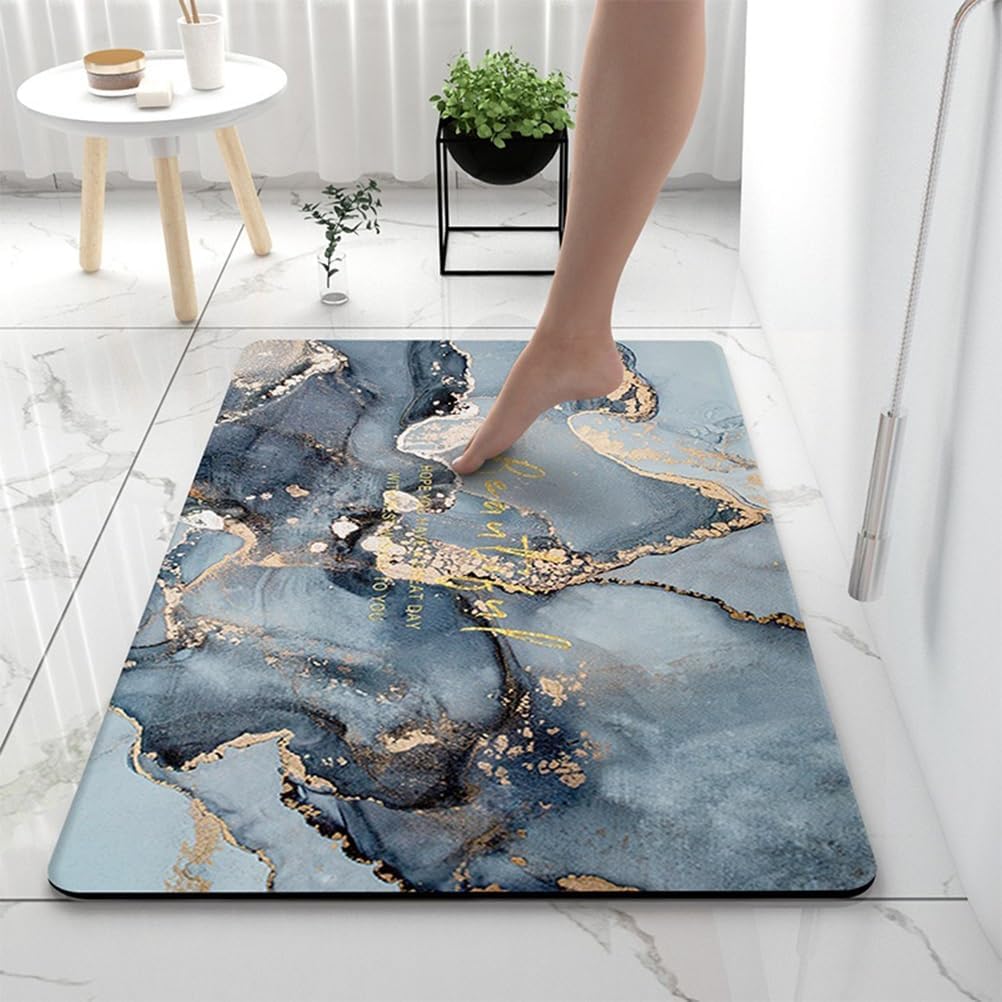 Rutschfeste Badematte 4,1 Mm, Saugfähige Und Schnell Trocknende Badezimmer-bodenmatte, Weiche Und Pflegeleichte Duschmatte (modell 17, 40 X 60 Cm)