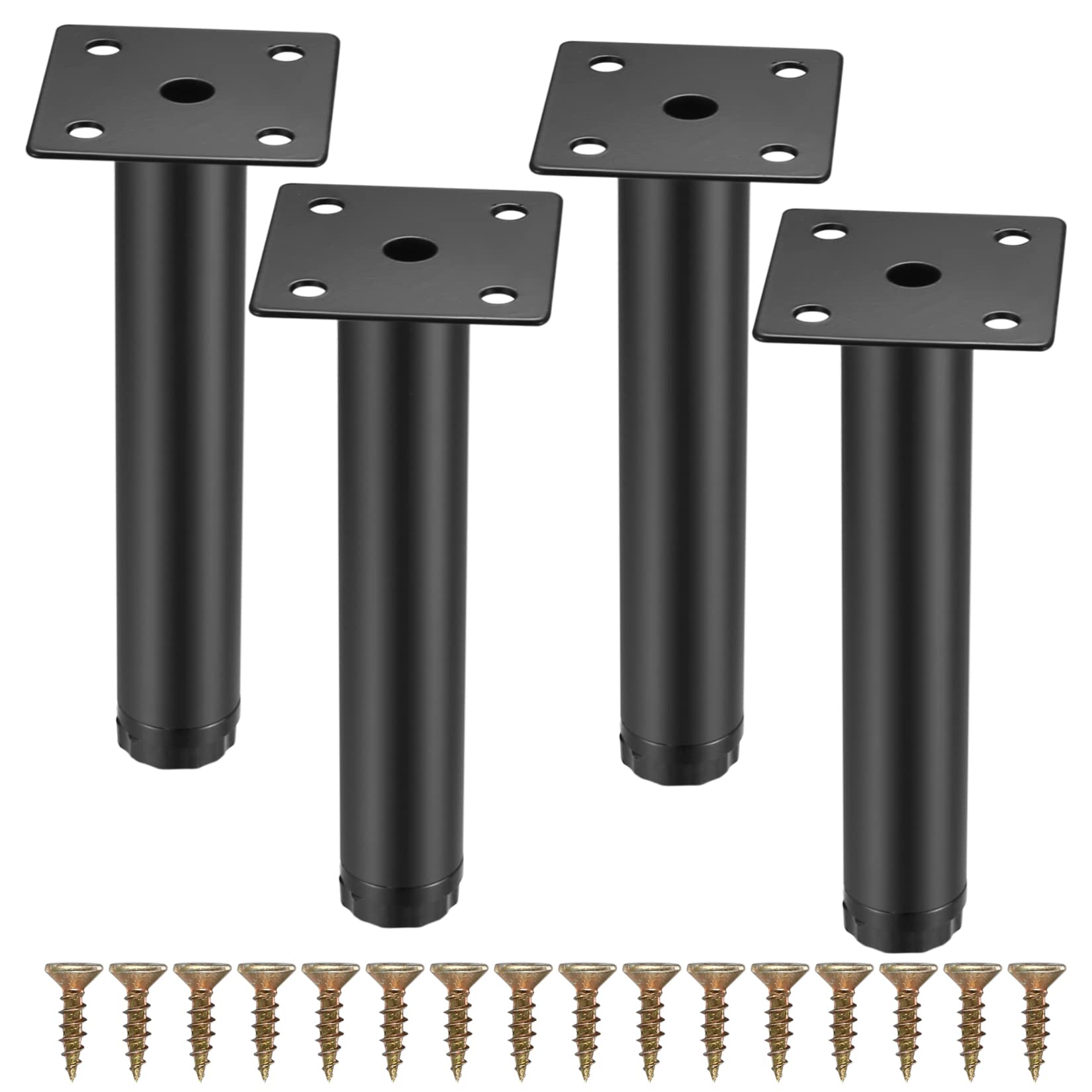 4 Verstellbare Möbelfüße 15 Cm, Metall-stützbeine Für Tisch, Stuhl, Schreibtisch, Küche, Kleiderschrank, Sofa, Stabile Möbelfüße