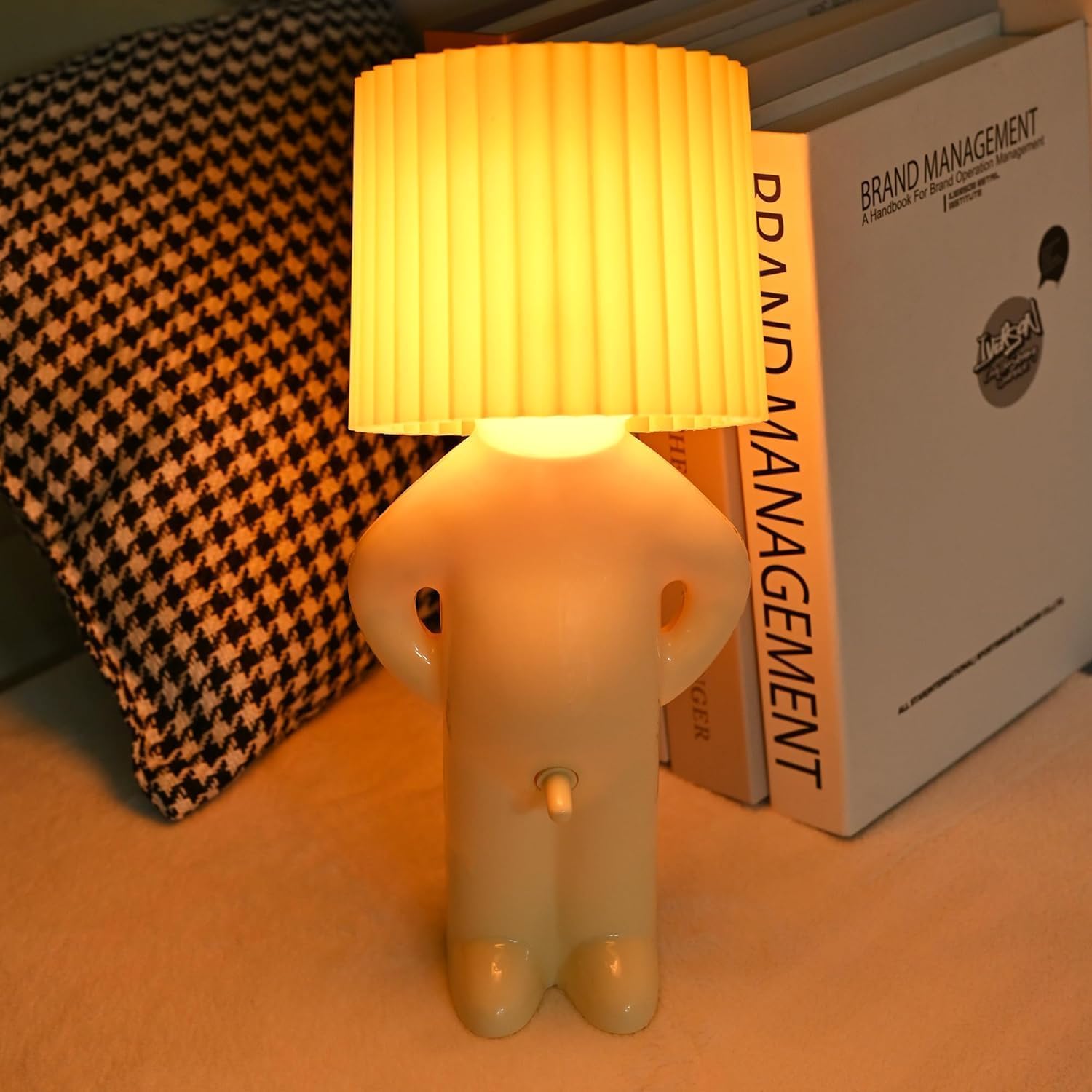 Originale „a Little Shy Man“-led-lampe – Lustige Schreibtischlampe Mit Lampenschirm – Romantisches Nachtlicht Fürs Schlafzimmer