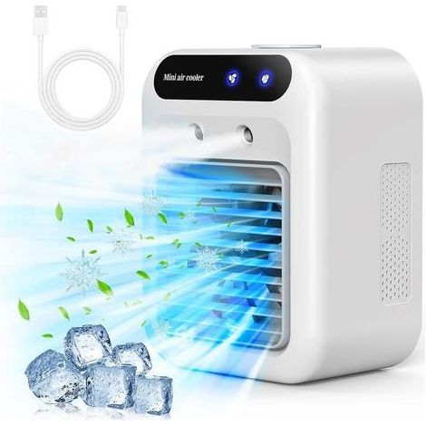Leise, Tragbare Klimaanlage, 500-ml-luftkühler, 2 Lüfterstufen, 2 Vernebelungsstufen, Mini-kühler Für Schlafzimmer Oder Büro