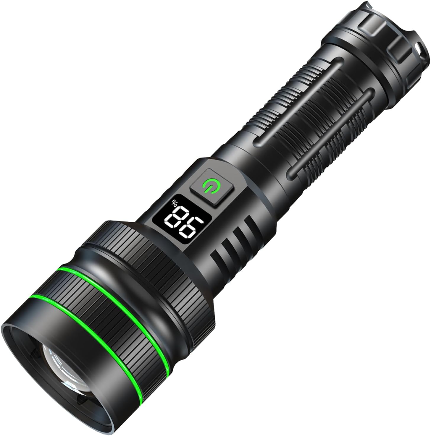 Extrem Leistungsstarke Led-taschenlampe Mit 200.000 Lumen, Usb-aufladbar, 6 Leuchtmodi, Wasserdicht Nach Ipx67, Brillantes Weißes Licht