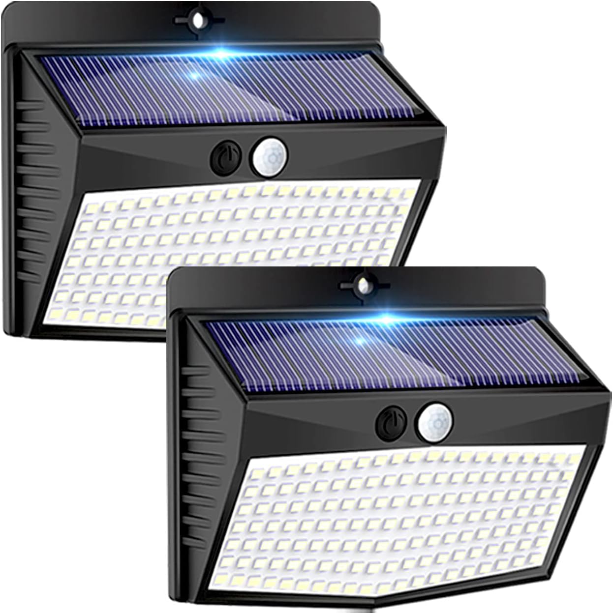 2er-set Solar-außenleuchten, 138 Leds Mit Bewegungsmelder, Ip65 Wasserdicht, 3 Beleuchtungsmodi, Kabelloser Solar-flutlichtstrahler Für Garten, Terrasse Und Garage