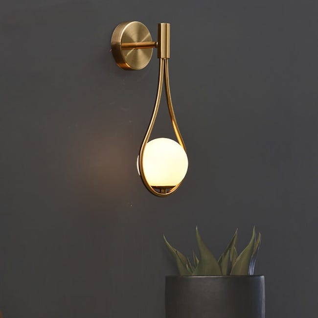 Verstellbare Led-wandleuchte Im Industriestil, Metallfassung Mit E27-glaskugelschirm, Flur- Und Wohnzimmerleuchte, Modernes, Verstellbares Design