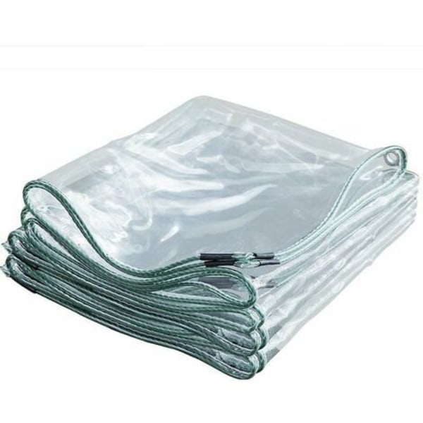Extrem Widerstandsfähige, Wasserdichte, Transparente Pvc-plane Mit Ösen, Schutz Für Garten Und Haus Im Außenbereich – 600 G/m², 0,5 Mm Dick