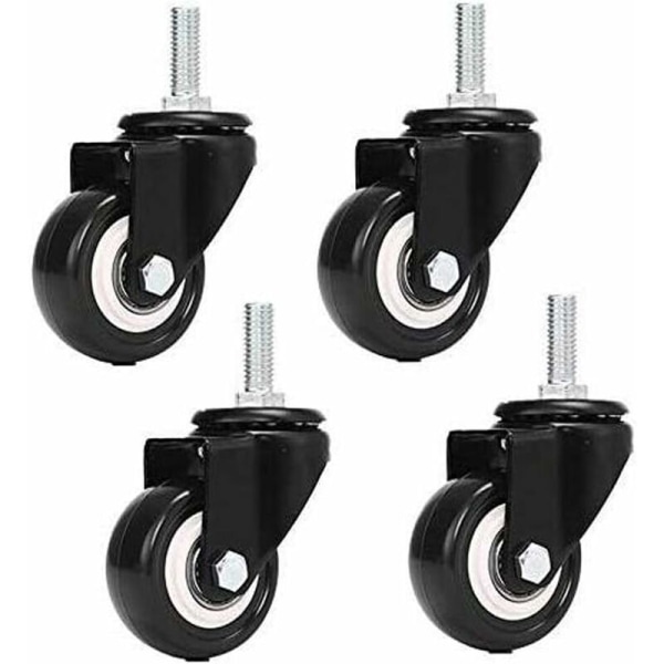 Lenkrolle Für Transportwagen M8x25 Mm, 4 Stück, Tragkraft 240 Kg, Pu-rolle, Ersatzrolle Für Möbel, Ohne Bremse