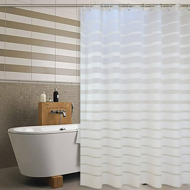 Wasserdichter Peva-duschvorhang, Asymmetrisches Streifenmuster, Moderne Trennwand 180x180 Cm, Ösen Aus Edelstahl, Schlichtes Und Elegantes Design Fürs Badezimmer.
