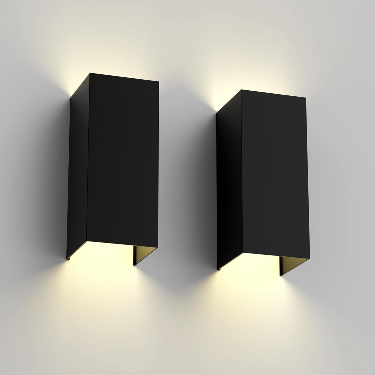 2x12w Ip65 Wasserdichte Led-wandleuchte, Modernes Design, Innen-/außenstrahler, Verstellbarer Lichtkegel, Leuchte Für Wohnzimmer, Garten, Terrasse.