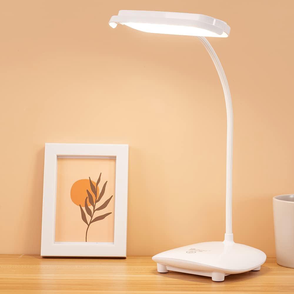 Kabellose, Wiederaufladbare Schreibtischlampe (13200 Mah), 2er-pack, 40 Leds, Leselampe Für Kinder, 3 Farben, 3 Modi, Touch-dimmer, Usb-nachttischlampe, Batteriebetrieben