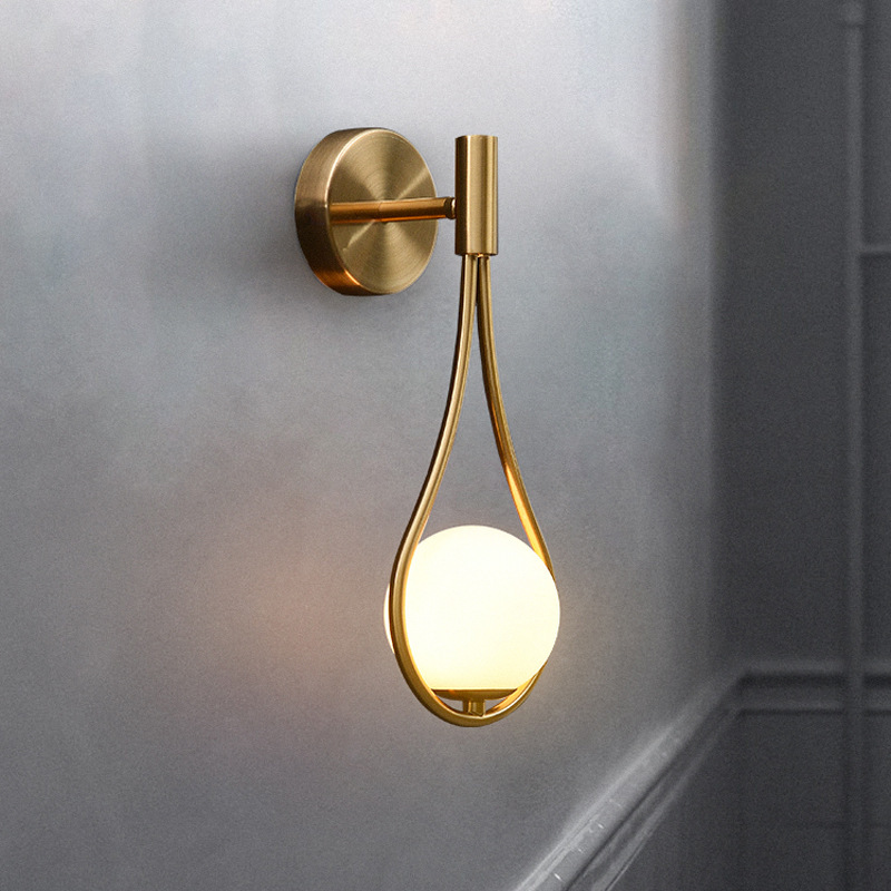 Moderne Led-glaskugel-wandleuchte Im Minimalistischen Skandinavischen Stil, Geeignet Für Wohnzimmer, Schlafzimmer, Flur, Treppenhaus Und Als Inneneinrichtung.