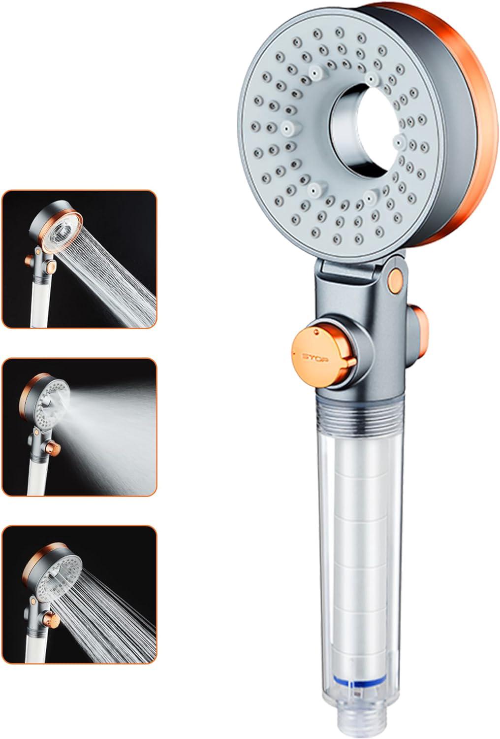 Wassersparende Handbrause, Antikalkfunktion Mit Integriertem Filter, 3-funktions-hochdruckduschkopf, Manuelle Spa-dusche