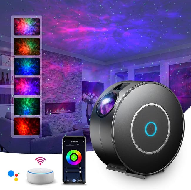 Wlan-led-sternenhimmelprojektor, Intelligentes Galaxien-nachtlicht Mit Dimmfunktion, Sprachsteuerung Und Wlan-verbindung, Schlafzimmerdekoration, Ideales Weihnachtsgeschenk