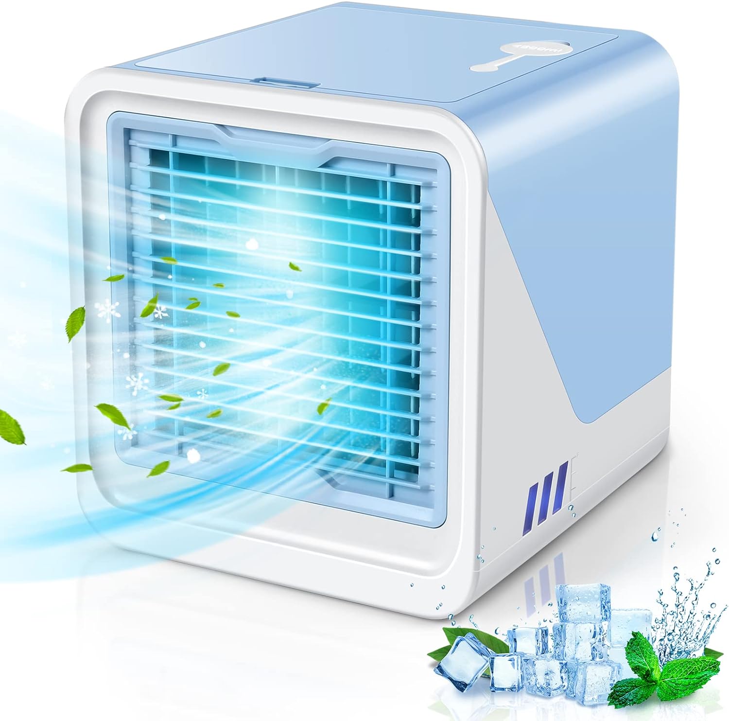 4-in-1 Tragbare Mini-klimaanlage Für Den Persönlichen Gebrauch, Ultrakompakter Luftkühler Mit Luftbefeuchter, 3 Lüfterstufen, Kleiner Ventilator Für Büro Und Zuhause.