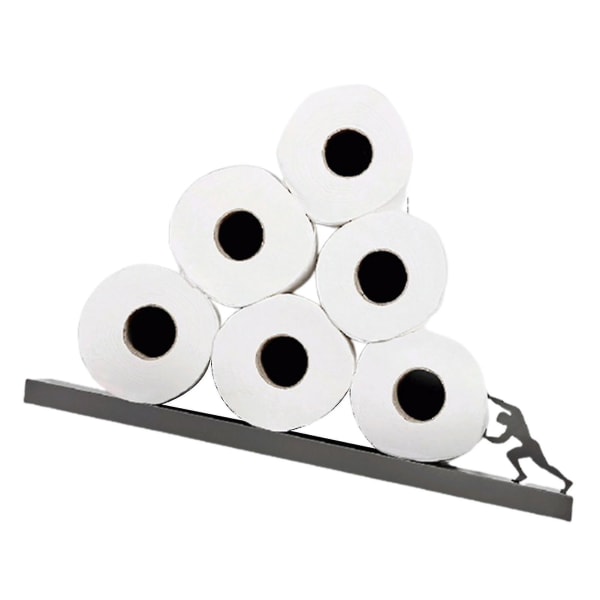 Kreativer Toilettenpapierhalter Aus Edelstahl, Wandmontiertes Badezimmer-aufbewahrungsregal, Hercules-spender