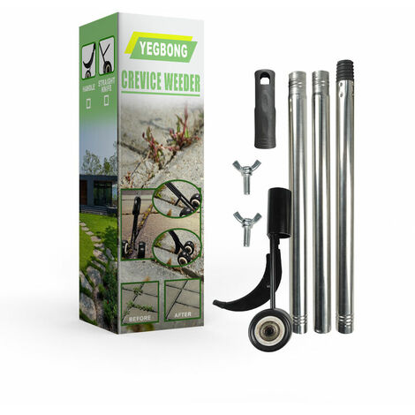 Unkrautstecher Mit Rädern, Stehendes Unkrautentfernungsgerät Für Garten, Rasen, Terrasse, Gehweg Und Einfahrt
