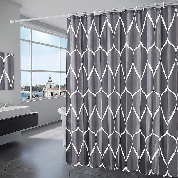 Duschvorhang 180x200cm, Wasserdicht Und Maschinenwaschbar, Polyestergewebe Für Badezimmer