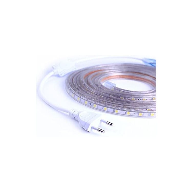 2 Meter Led-streifen, 220 V, Wasserdicht (ip65), Flexibler 5050-streifen, Warmweißes Licht, 2er-pack