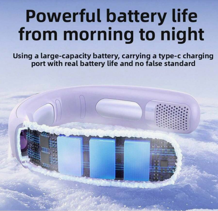 Klingenloser Nackenventilator Mit Halbleiterkühlung, Usb-aufladbar, Tragbar, Zum Umhängen, Für Den Außenbereich