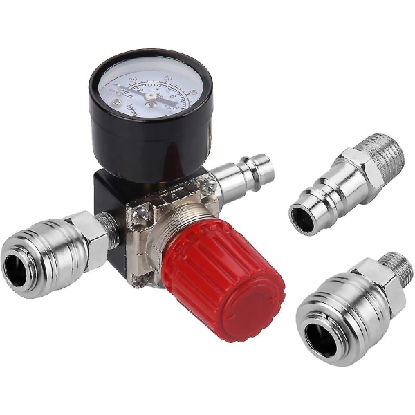 175 Psi (12 Bar) Luftdruckregler, 1/4-zoll-3-wege-ventil, Kompressor-manometer, Neuer Dreifachanschluss