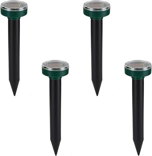 Solarbetriebene Ultraschall-maulwurfvertreiber, Intelligenter Jäger Mit Kombinierten Geräuschen Und Solarladung, Wasserdichtes Gerät Für Garten Und Rasen
