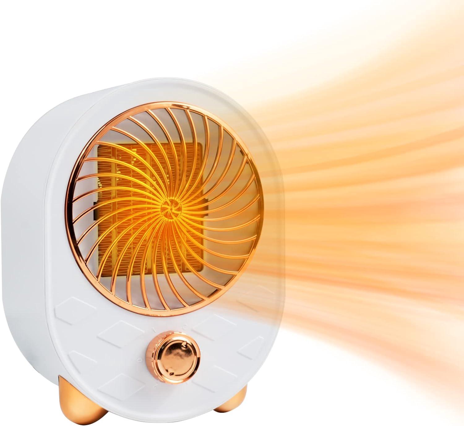 Energieeffizienter 1000-w-elektroheizer, Kompakter Ptc-heizlüfter Mit 2 Einstellbaren Thermostatmodi, Diverse Sicherheitsfunktionen, Ideal Für Schlafzimmer Oder Büro
