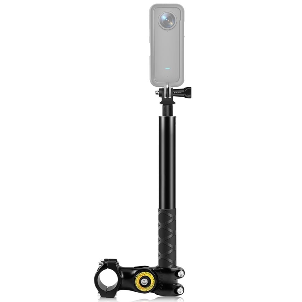 Pu817 Sportkamera-fahrradhalterung, Selfie-stick Aus Aluminiumlegierung, 1/4-zoll-schraubanschluss Und Klemme, Kompatibel Mit Insta360, Gopro Und Anderen Action-kameras.