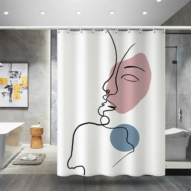 Wasserdichter, Schimmelresistenter Duschvorhang, 180 X 200 Cm, Maschinenwaschbar, Strapazierfähig, 1 Stück