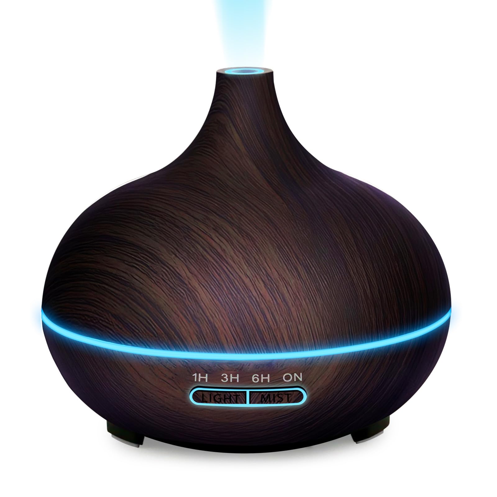 Großer Raum-diffusor Für Ätherische Öle, 550 Ml, Mit Fernbedienung, Ultraschall-nebelvernebler Mit Timer, 7 Led-farben