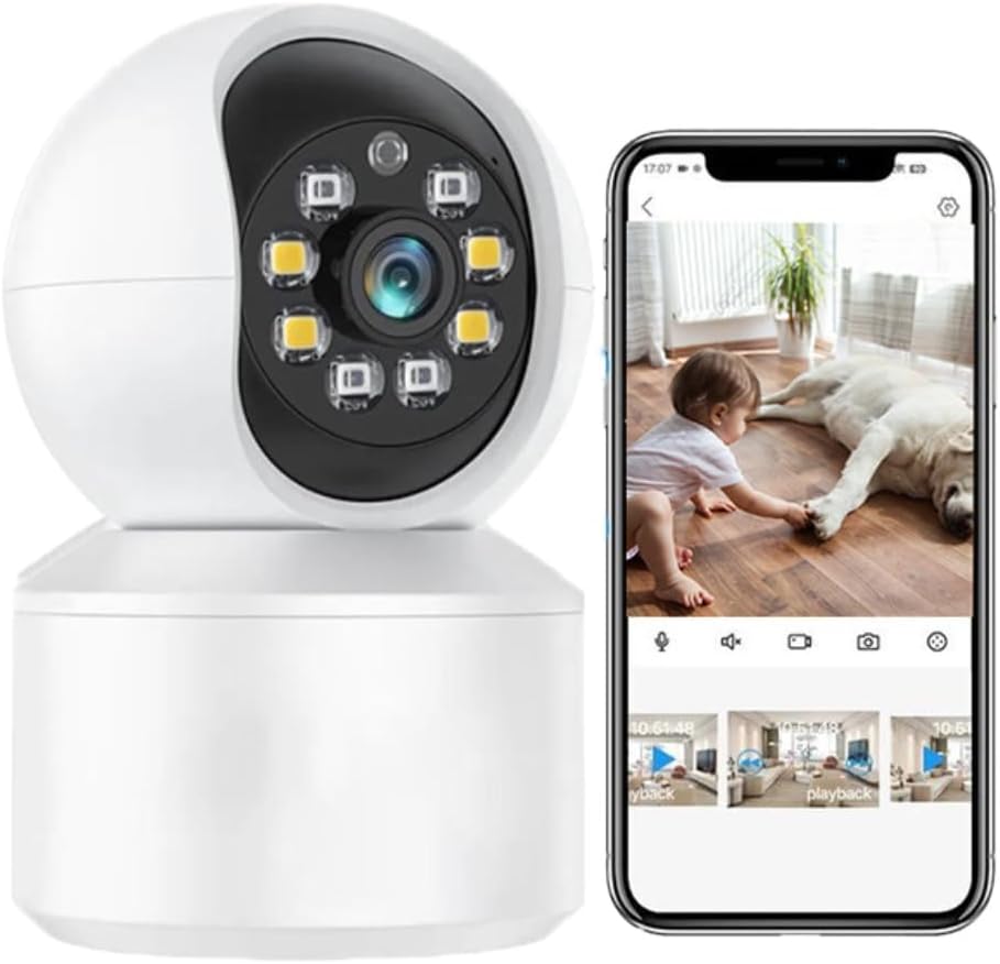 Drahtlose Hd-wlan-überwachungskamera Mit Nachtsicht, Sicherheits-webcam Für Den Innen- Und Außenbereich, Wlan-ip-kamera, Fernüberwachungsgerät.