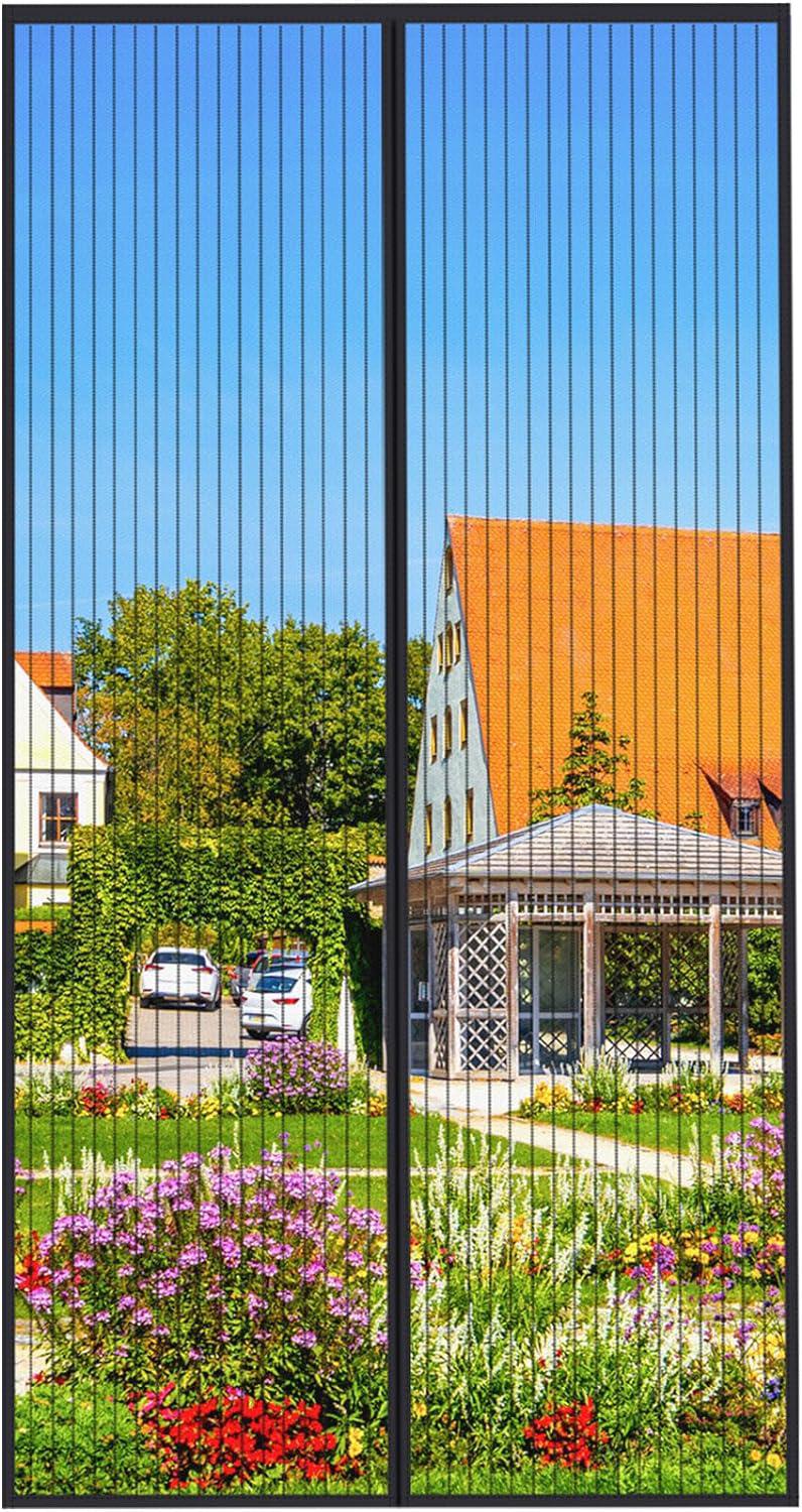 Magnetisches Tür-moskitonetz 100x220cm, Selbstschließendes Insektenschutzgitter, Klebestreifen, Ultrafeines Netzgewebe, Einfache Montage Ohne Werkzeug, Ideal Für Kinder Und Haustiere.