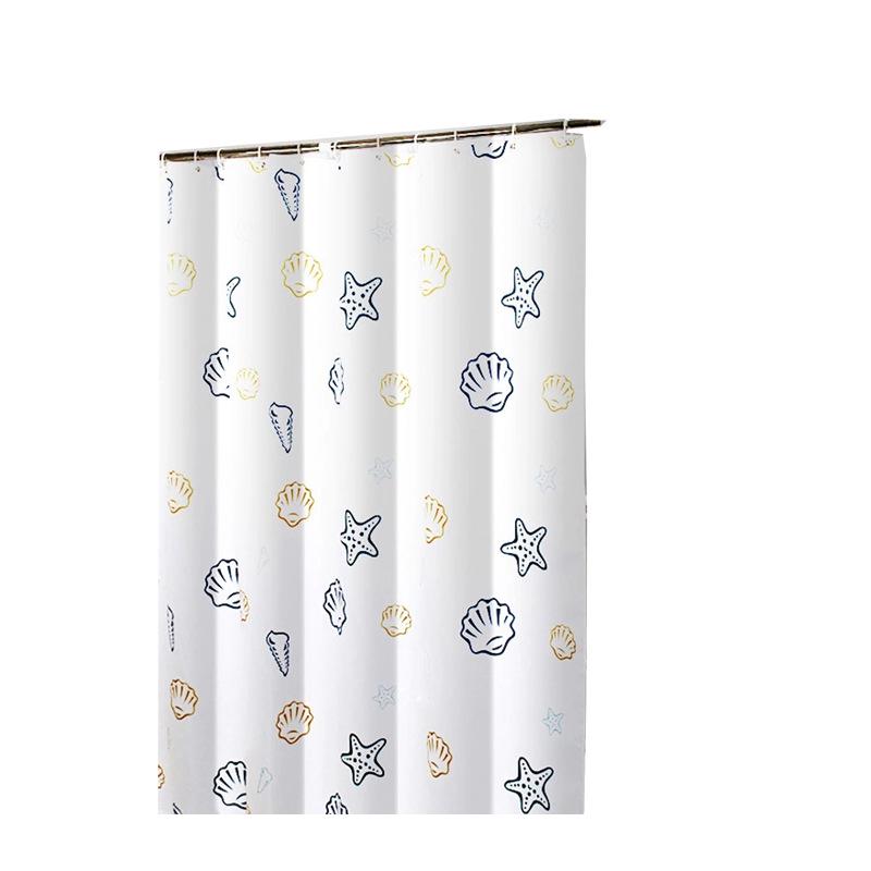 Duschvorhang 180 X 200 Cm Mit 12 Haken, Schnelltrocknend (ocean World), Wasserdichtes Polyester, Maschinenwaschbar, Badezimmervorhang
