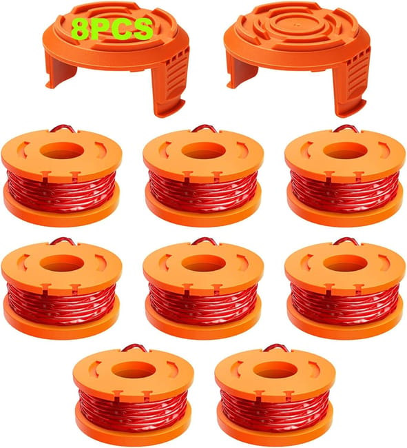 10-teilige Spule Mit 1,65 Mm Trimmerfaden Für Worx Freischneider, 3 M Nylonfaden Pro Spule, Kompatible Nachfüllpackung Für Kantenschneider, Robuster Ersatzfaden