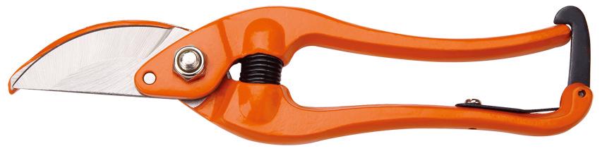 Geschmiedete Gartenschere, Astschere, Blumenschere, Ergonomisches Orangefarbenes Werkzeug 230 Mm, Zum Schneiden Von Obstbäumen Und Blumen