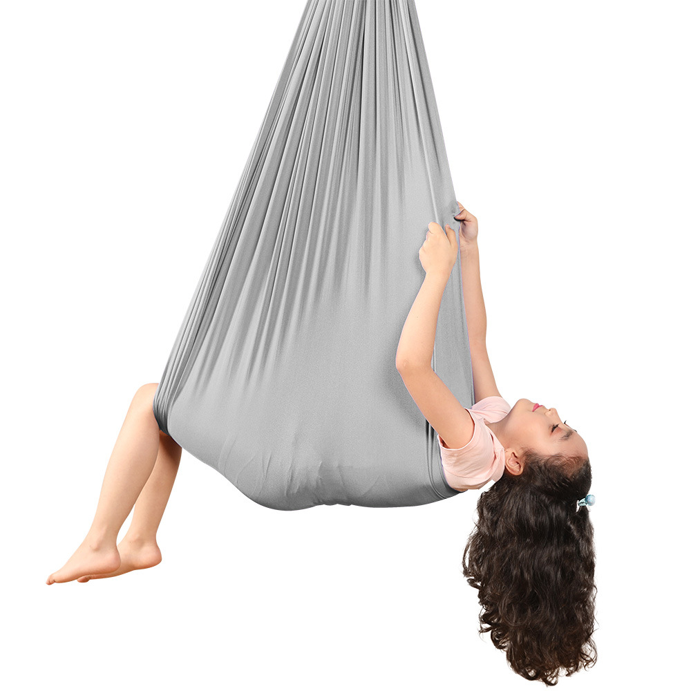 Sensorische Hängematte Für Erwachsene Und Kinder – Verstellbare, Beruhigende Schaukel, Ideal Bei Autismus-spektrum-störung Und Adhs – Für Drinnen Und Draußen Geeignet – Metallgrau – Größe: 100 X 280 C