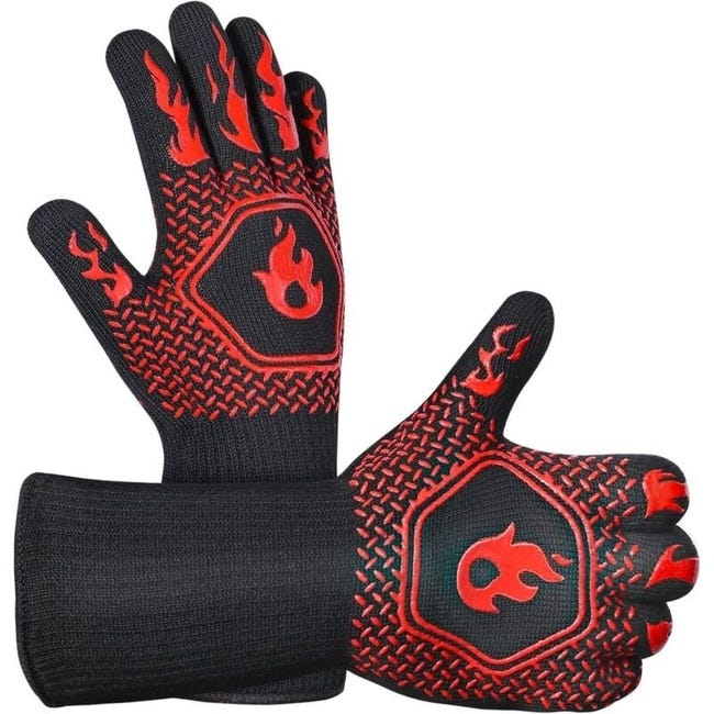 Feuerfeste Hitzeschutzhandschuhe Für Kamine, Beständig Bis 800°c, Hoher Hitzeschutz, Verhindert Verbrennungsgefahr (produkt-sku: 97312705 Angebots-sku: Mkh25.9.8-10)