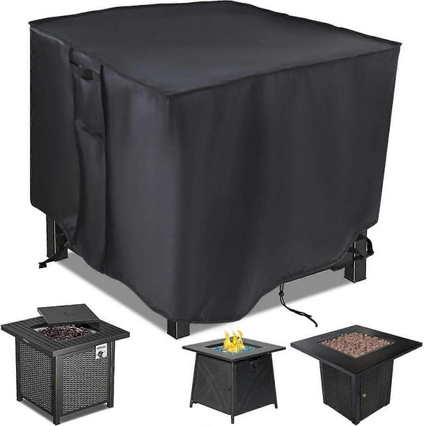 Quadratische Abdeckung Für Feuerstellentische Im Außenbereich – Wasserdicht, Winddicht Und Uv-beständig, Robust Für Terrassenmöbel Mit Kamin – 112 Cm L X 112 Cm B X 64 Cm H