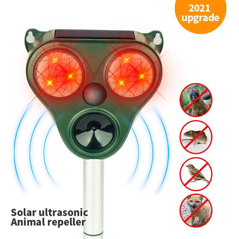 Ultraschall-katzenabwehrgerät Für Den Außenbereich, Wasserdicht, Wiederaufladbar Per Solar Und Usb, Wehrt Hunde, Katzen Und Vögel Ab, Für Gemüsegärten Und Felder