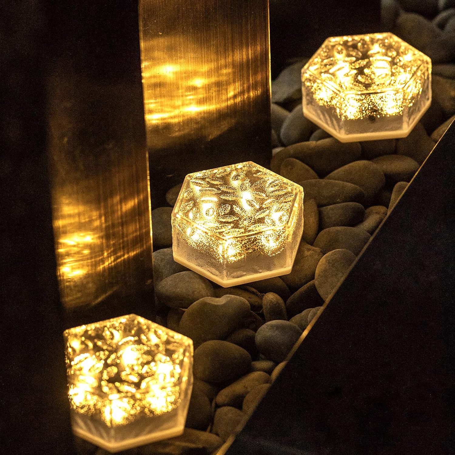 Set Mit 3 Dekorativen Solar-gartenleuchten, Außenbeleuchtung, Wegeleuchten Für Terrasse Und Garten, 6 Warmweiße, Wasserdichte Leds Für Den Rasen