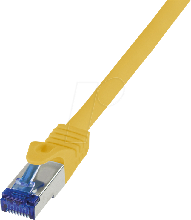 LOGILINK C6A027S - Patchkabel Ultraflex, Cat.6A, S/FTP, gelb, 0,5 m