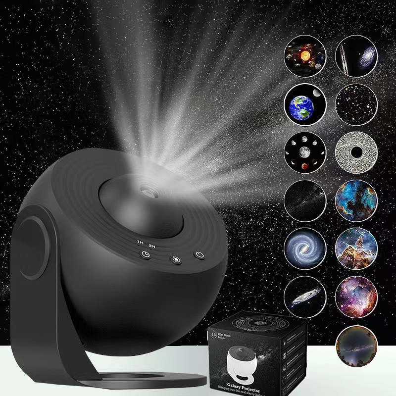 13-in-1 Sternenhimmel-deckenprojektor, 360° Drehbare Planetariumslampe, Sonnensystem Und Mond, Kosmisches Nachtlicht Fürs Schlafzimmer