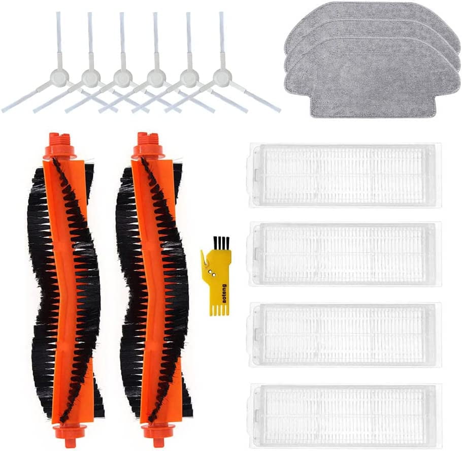 Ersatzteilset Für Xiaomi Mi Robot 2s Und Xiaomi Robot Vacuum-mop P, 15-teilig: 2 Hauptbürsten, 4 Filter, 6 Seitenbürsten, 3 Rotationsmopps, Elektronik