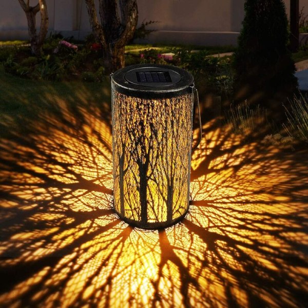 Lumière Décorative À Projection Solaire Led Pour Tronc D'Arbre Creux De Jardin