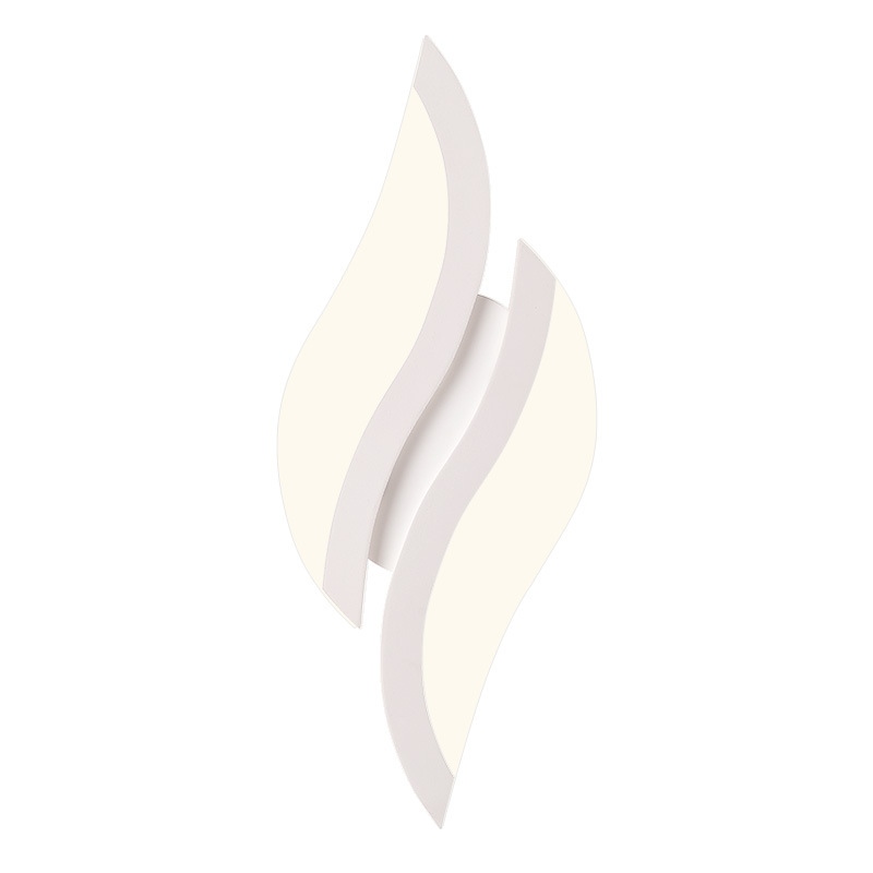 Applique Murale Intérieure, Applique Led Murale 10w, 6500k Blanc Froid, Lampe De Chevet Murale Blanc Feuille, Appliques Moderne Acrylique Pour Chambre, Salon, Couloir, Escalier [classe Énergétique E]