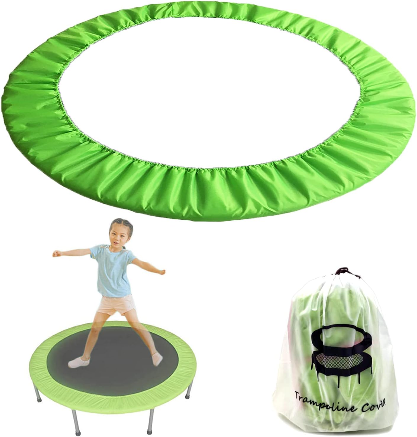 Housse De Ressort Pour Mini-trampoline 36 Pouces, Coussin De Sécurité Pour Petit Trampoline Rond À 6 Trous, En Tissu Oxford Résistant Aux Déchirures, Anti-vibrations, Facile À Installer, Plusieurs Cou