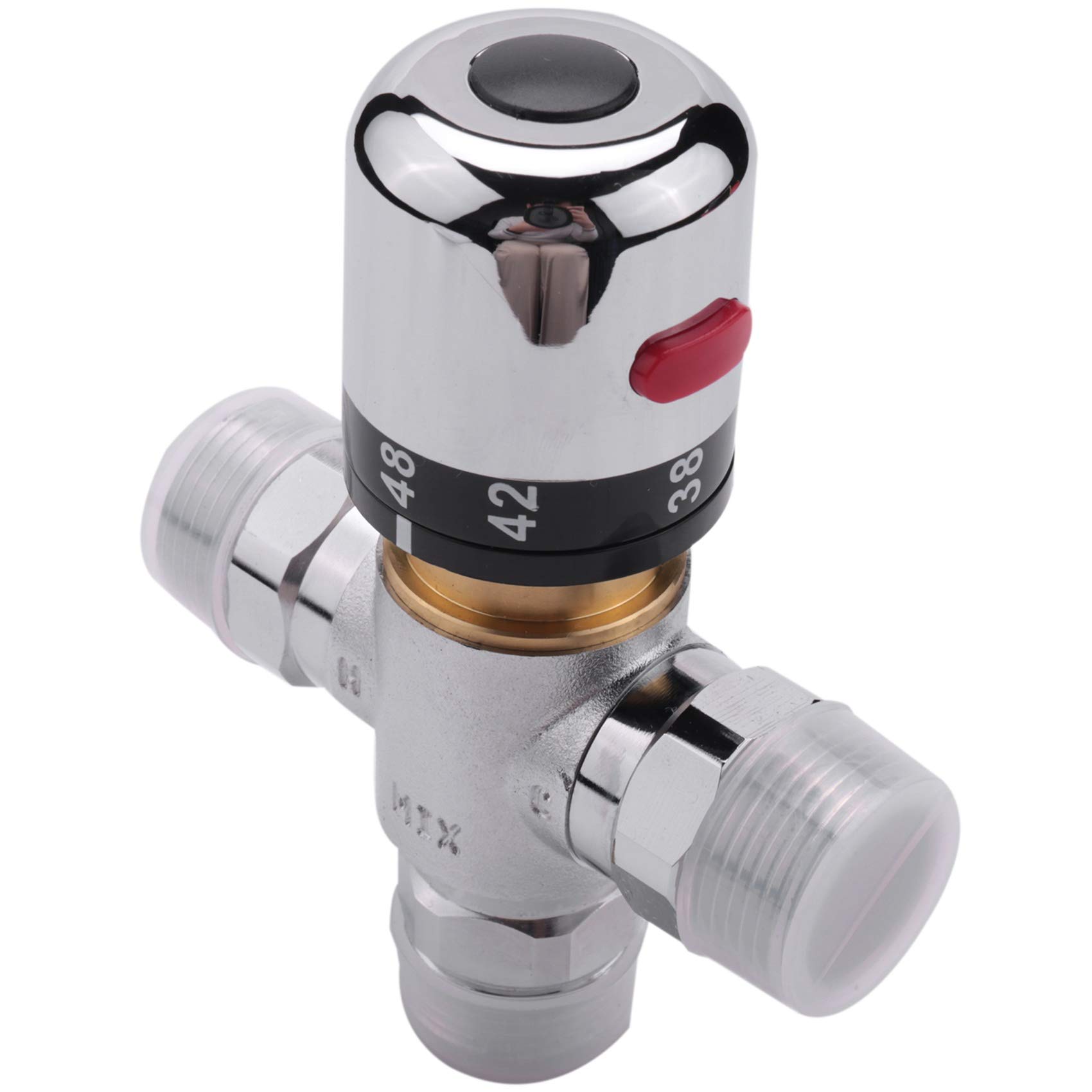 Voies Thermostat Mitigeur Vanne En Cuivre , 3/4 Pouce Solaire Chauffe Chaude, Régulateur De Température Règle Valve