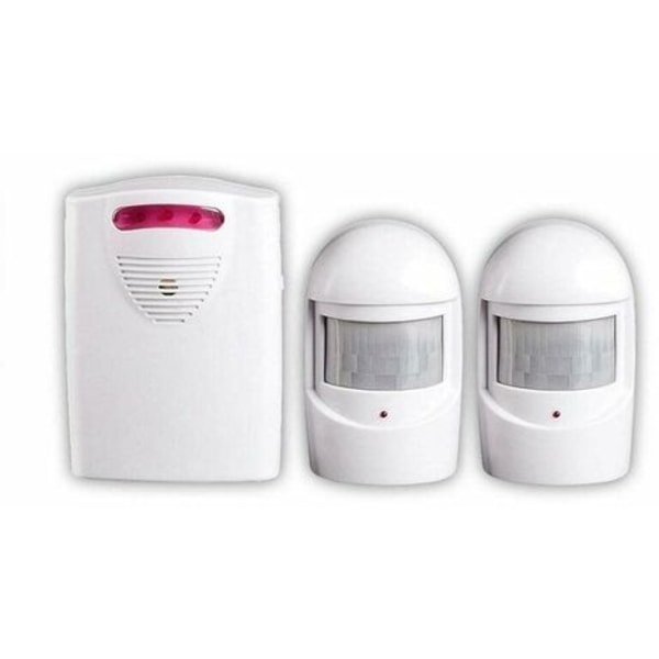 Système D'Alarme De Sécurité, 1 Récepteur Et 2 Détecteurs De Mouvement Pir Étanches Pour Jardin/garage/grange, Kit Sirène Sans Fil Pour P