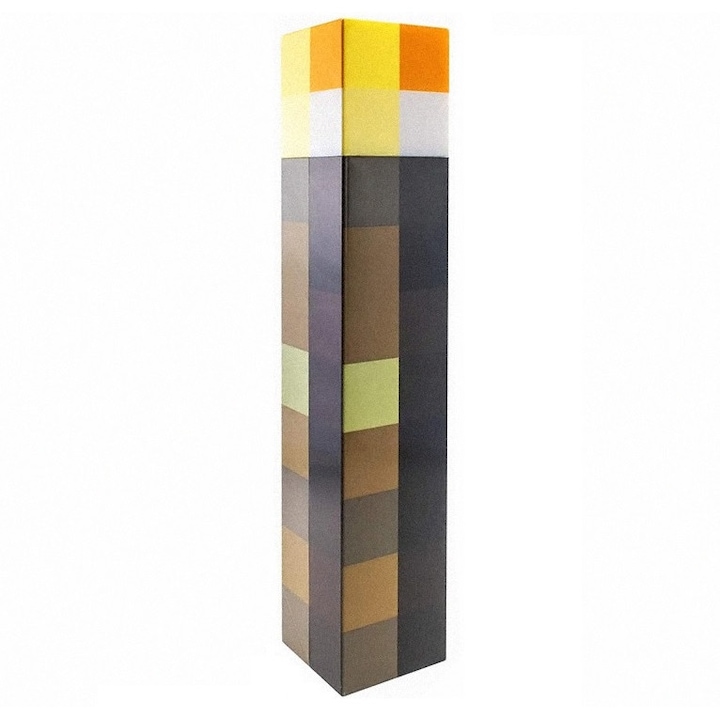 Gâteau Lumineux Avec Led Et Batterie Intégrée, Thème Minecraft. Câble De Chargement Usb Inclus. Fixation Murale Possible. Dimensions : 280 X 60 Mm.