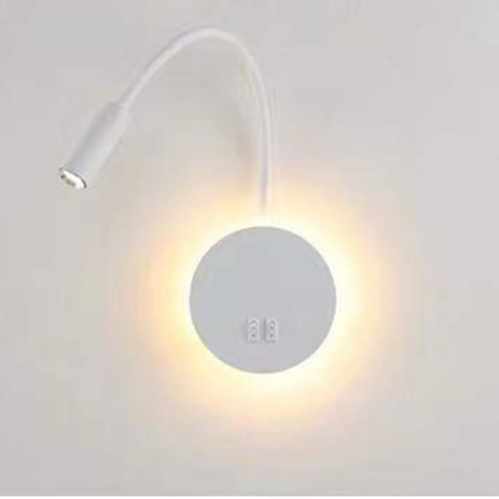 3w+8w Led Applique Liseuse Lampe De Chevet Pour Lire Led Lampe De Lecture Lampe Flexible Murale Blanc Applique Murale Liseuse Avec Interrupteur Applique De Chevet 3000k Moderne